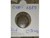 1 цент САЩ 1889