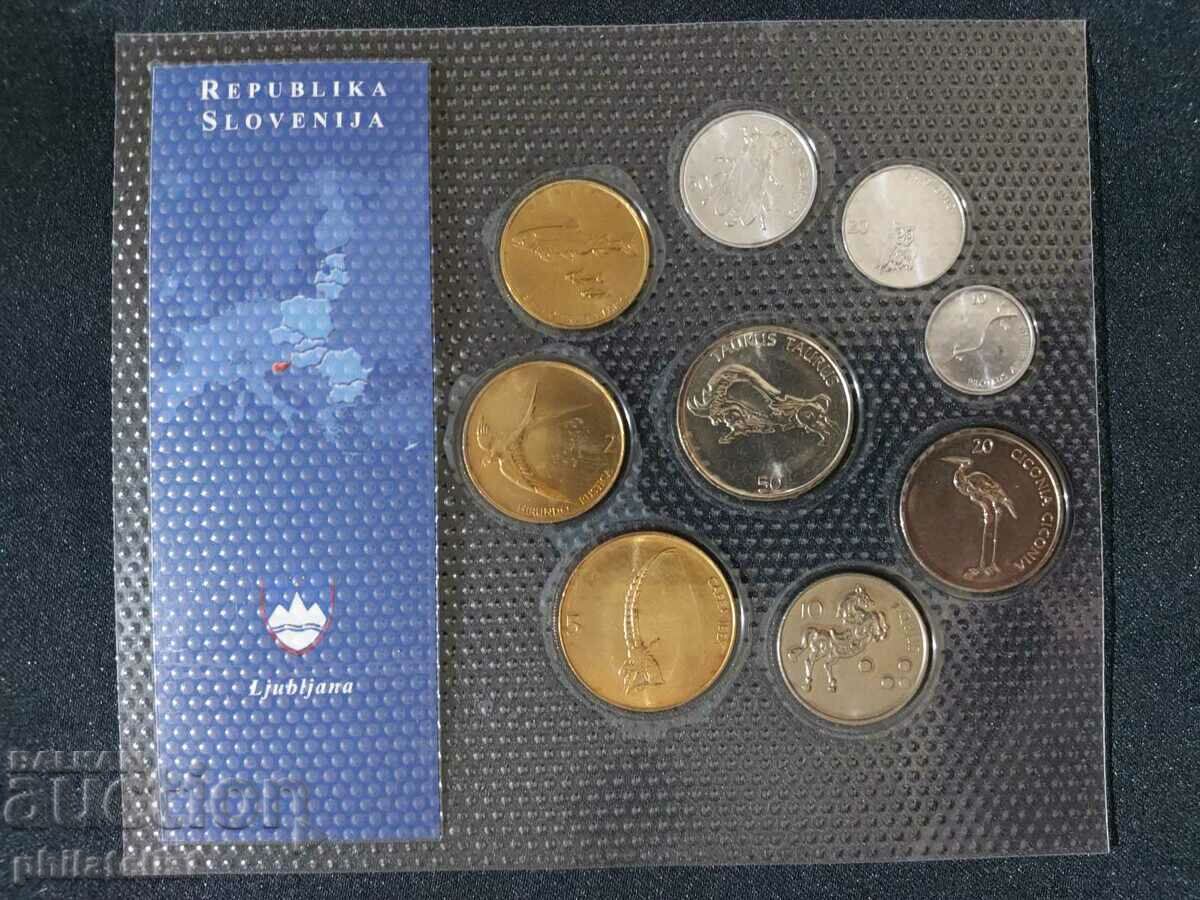 Slovenia 1993-2006 - Complete set of 9 coins, UNC with price 22.00 BGN | € 11.25 Slovenia 1993-2006 - Complete set of 9 coins, UNC with price 22.00 BGN | € 11.25
