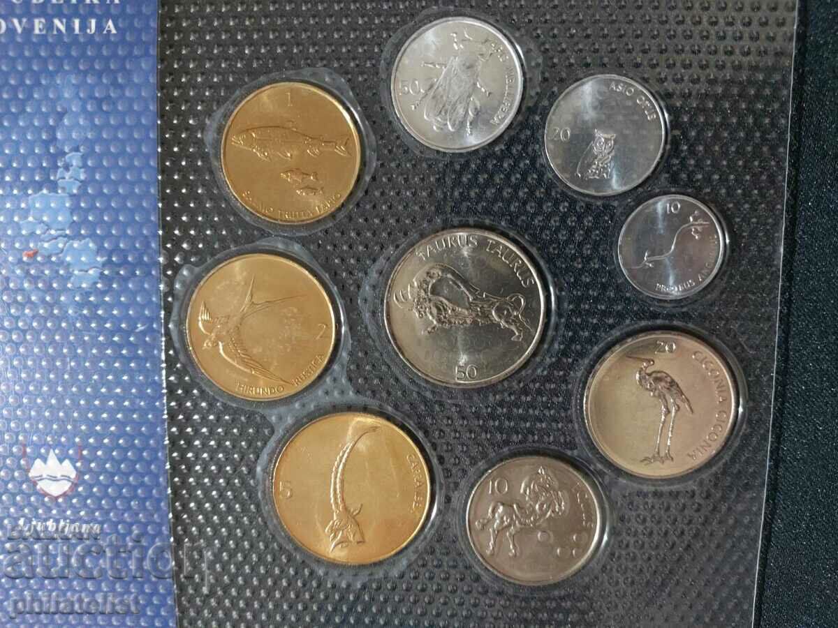 Auction Slovenia 1993-2006 - Complete set of 9 coins, UNC Auction Slovenia 1993-2006 - Complete set of 9 coins, UNC