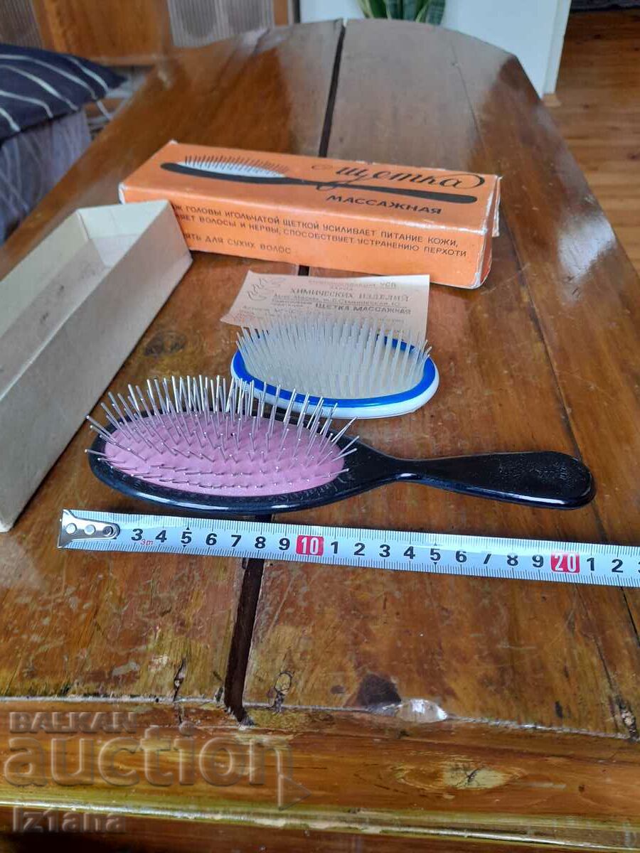 Old hair massage brush, head - 7