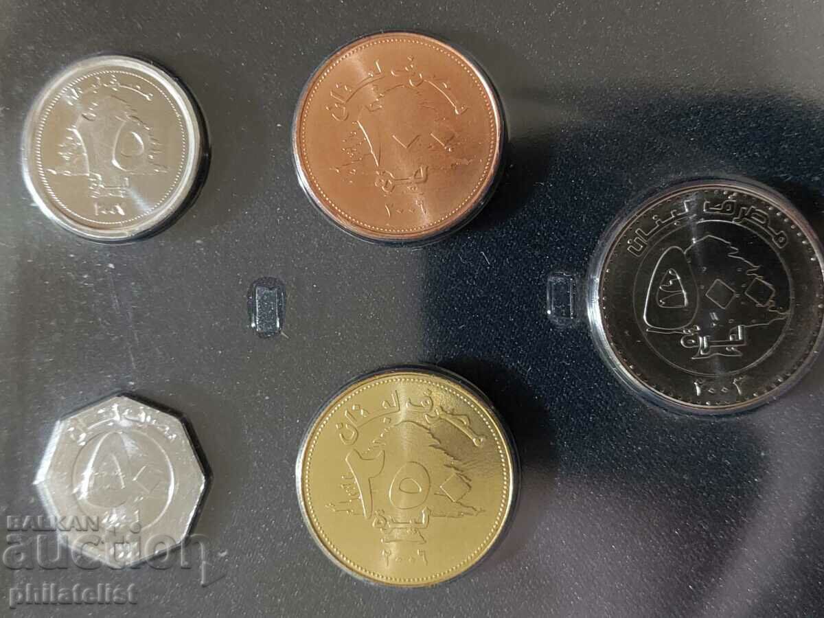 Auction Lebanon - Complete set of 5 coins - 1996 - 2006 Auction Lebanon - Complete set of 5 coins - 1996 - 2006