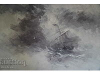 Oil painting - Seascape - Storm 40/30