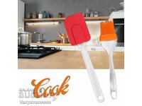 Cooking set 2 in 1 silicone brush with spatula