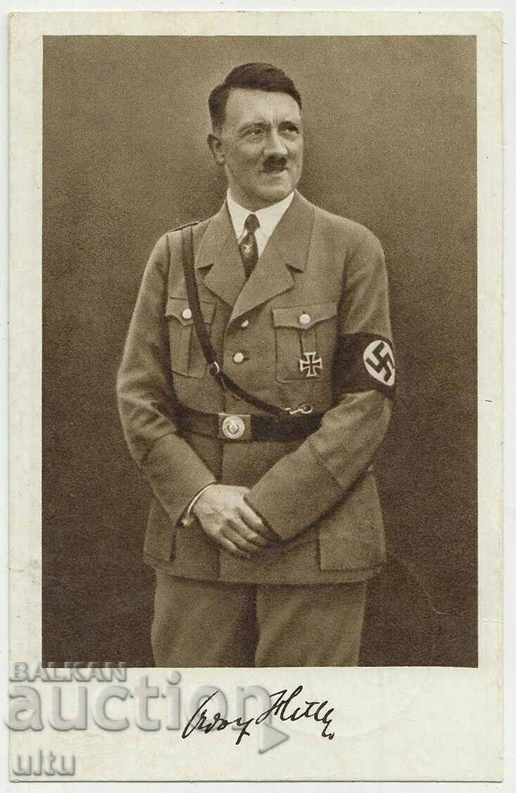 Германия, оригинална картичка Трети райх, Адолф Хитлер