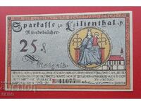 Banknote - Germany - Saxony - Lilienthal - 25 Pfennig 1921