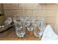 Beautiful octagonal glasses from a time, 11 pcs
