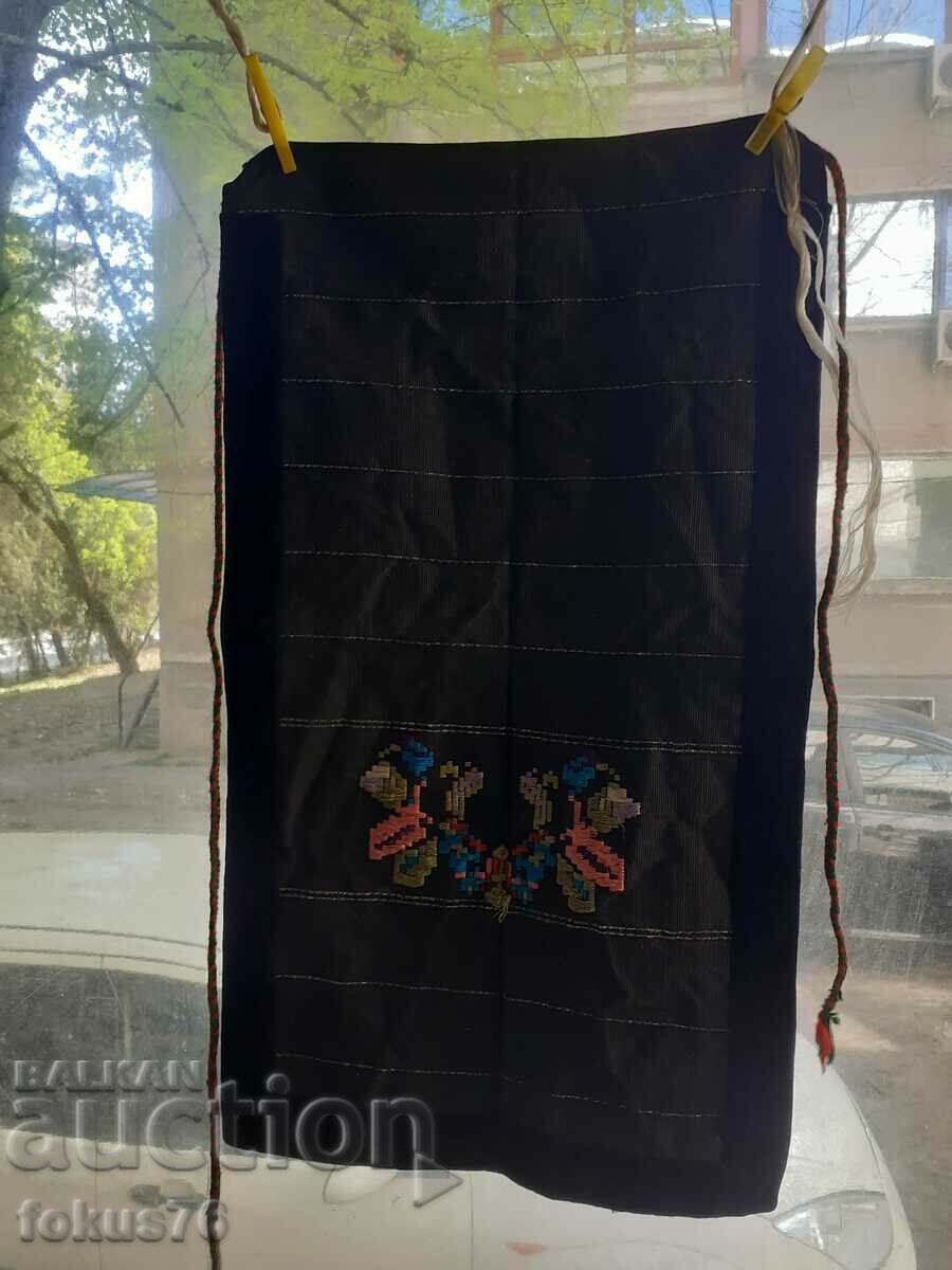 Authentic old apron with costume embroidery