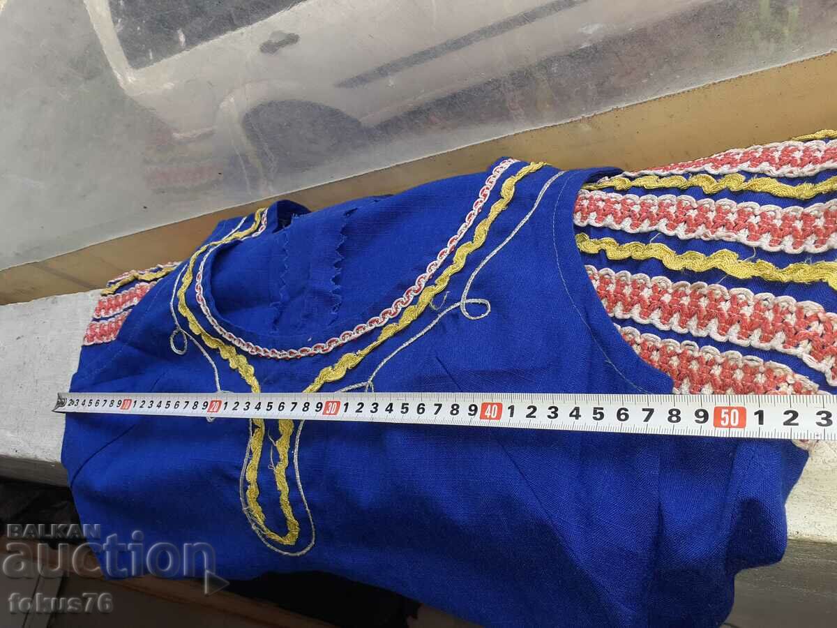 A lovely old blue costume cloth - 6 A lovely old blue costume cloth - 6