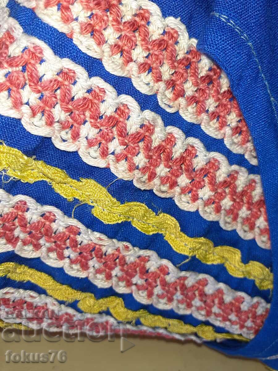 A lovely old blue costume cloth - 7 A lovely old blue costume cloth - 7