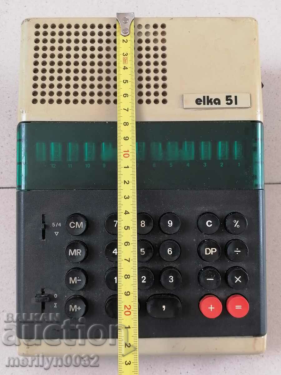 Сметачна машина,електронен калкулатор, елка 51 сметало НРБ - 6 Сметачна машина,електронен калкулатор, елка 51 сметало НРБ - 6