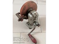 Old 20th century manual sander with clamp sharpener mechanism