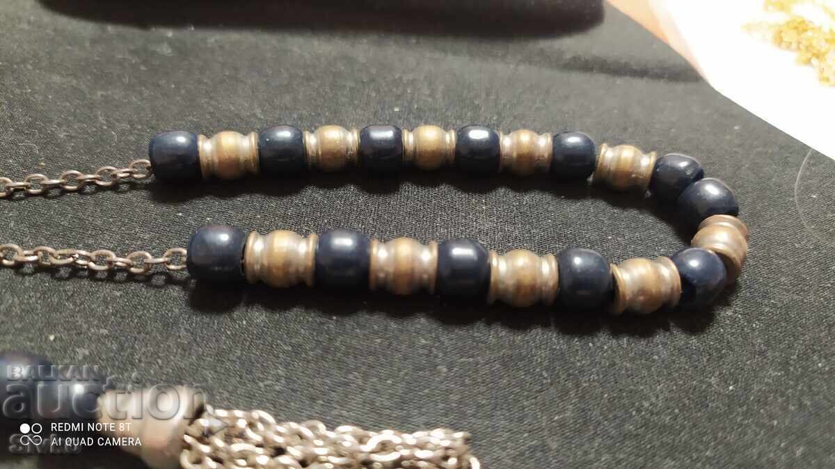 Metal and wood rosary with price 4.99 BGN | € 2.55