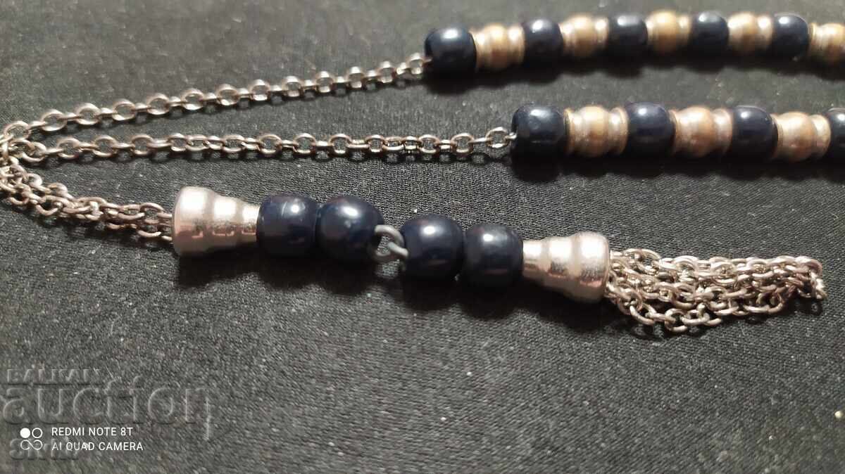 Auction  Metal and wood rosary