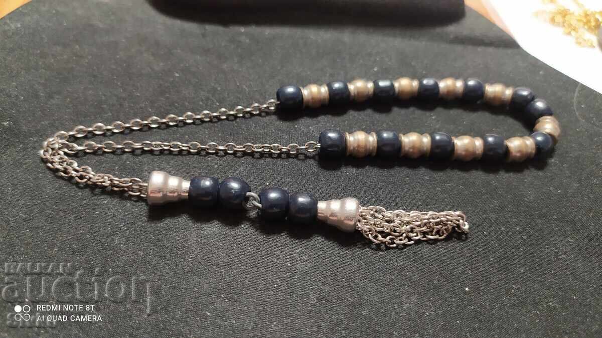 Metal and wood rosary
