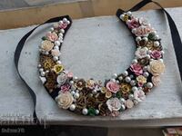 Interesting handmade kitsch jewelry for costume - breastplate