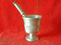 Mortar vechi din mortar de aluminiu, bronz alb, metal