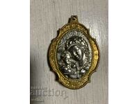 Стара икона медальон Богородица и Исус