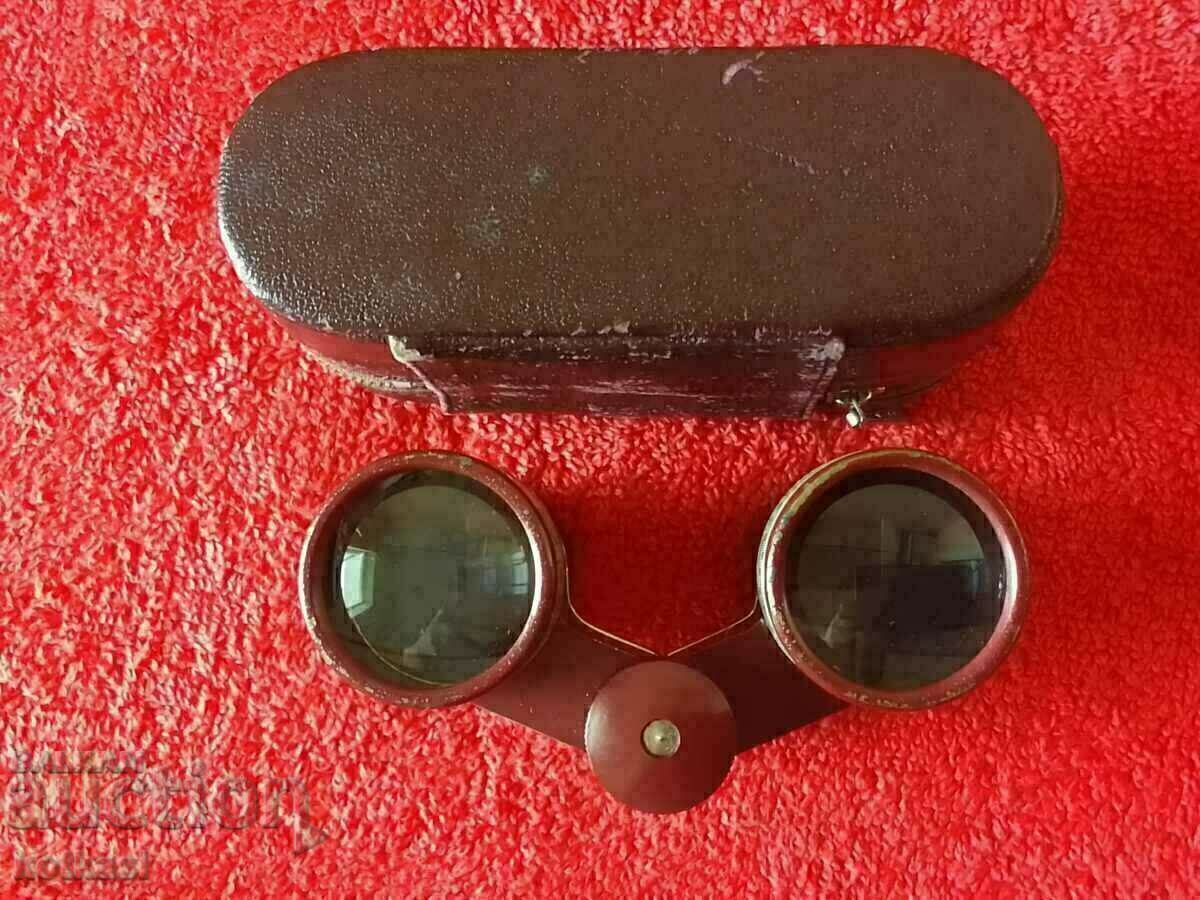 Old theater binoculars with leather case - 5 Old theater binoculars with leather case - 5