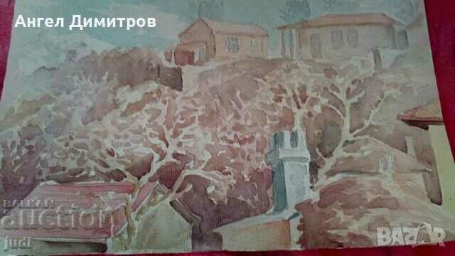 Ангел Ботев картина акварел с цена 60.00 лв. | € 30.68 Ангел Ботев картина акварел с цена 60.00 лв. | € 30.68