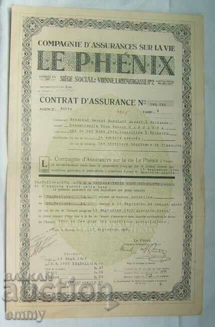 Phoenix Life Insurance Company - 1925, Συμβόλαιο