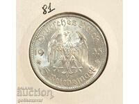 Germania Al Treilea Reich 5 Marci 1935 Argint UNC