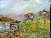 Bozhidar Nikolov/painting 50/40/Countryyard/oil/canvas