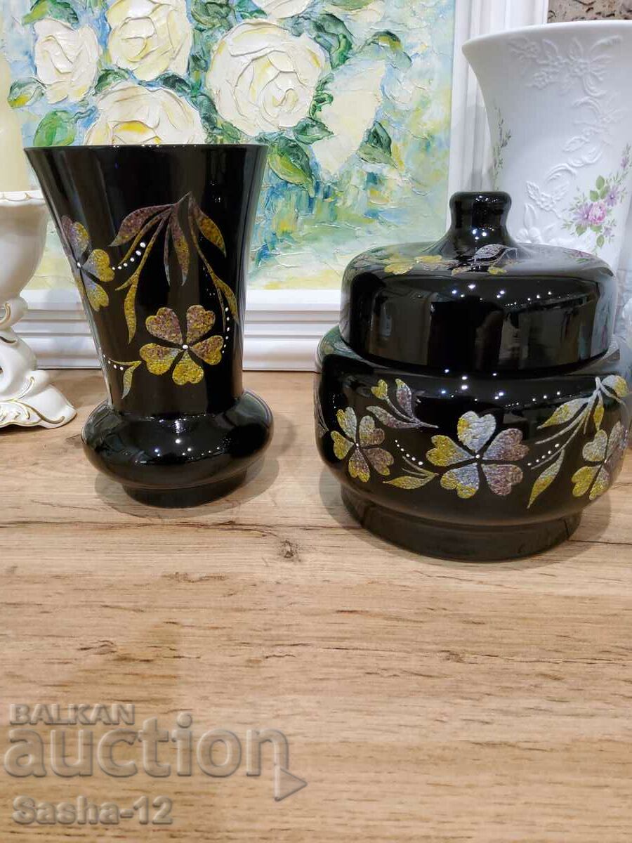 Комплект ваза и бонбониера на Китка