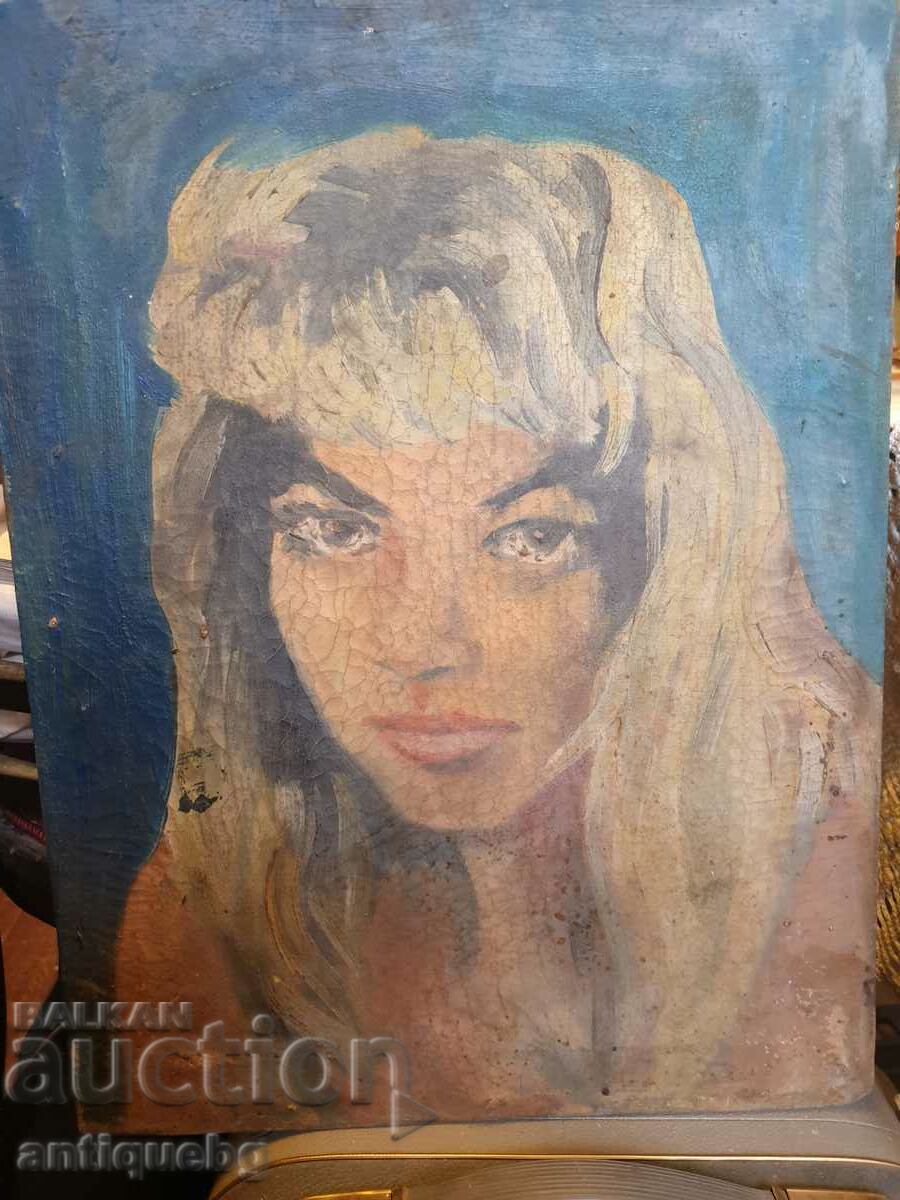 Old Portrait Oil/Canvas 35x45cm. A picture