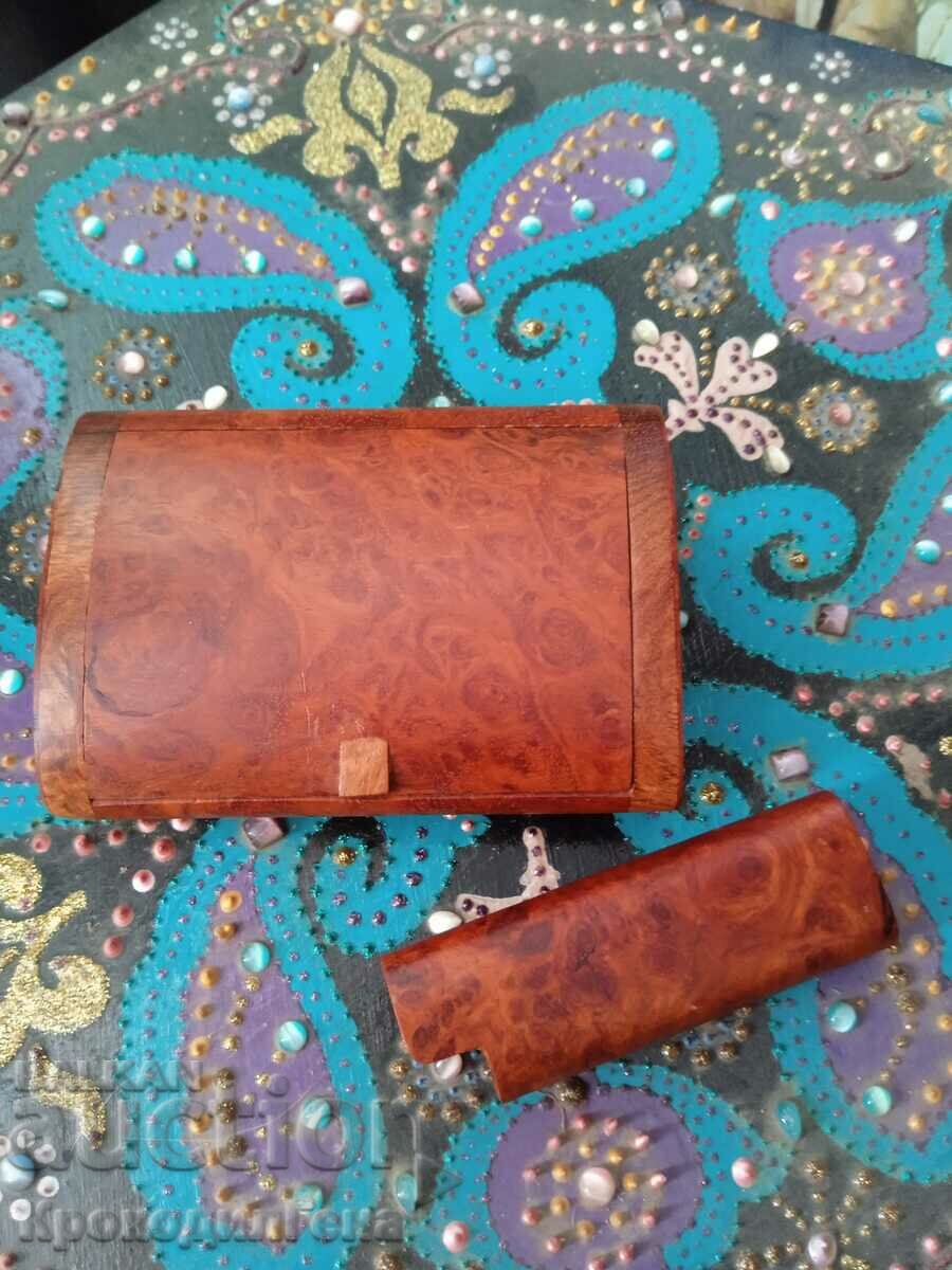 The business card and lighter case