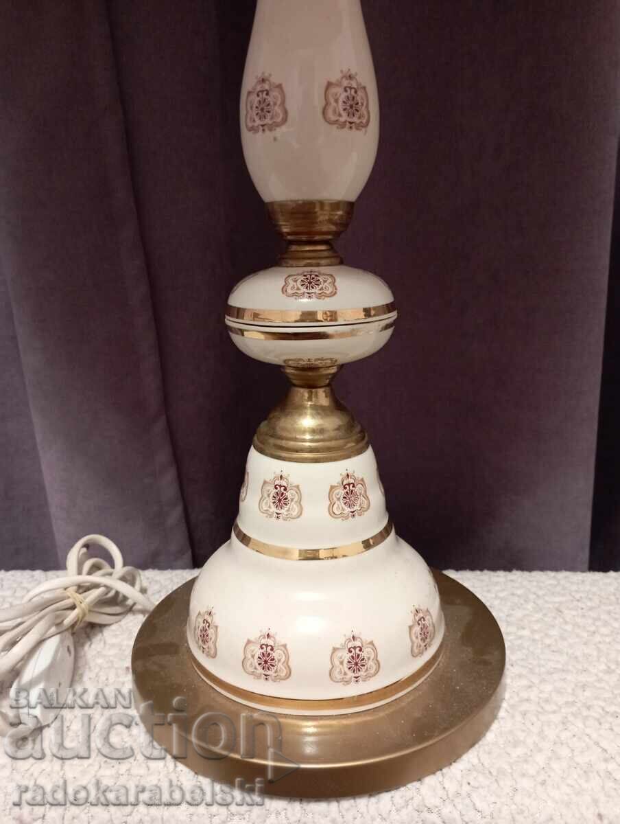 Auction Set of two very large antique porcelain lamps Auction Set of two very large antique porcelain lamps