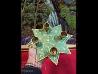 BRONZE SOLID CANDLE STAR-