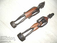 #*7468 two old wooden African figures