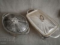Set of Old Silver Plated English Dishes
