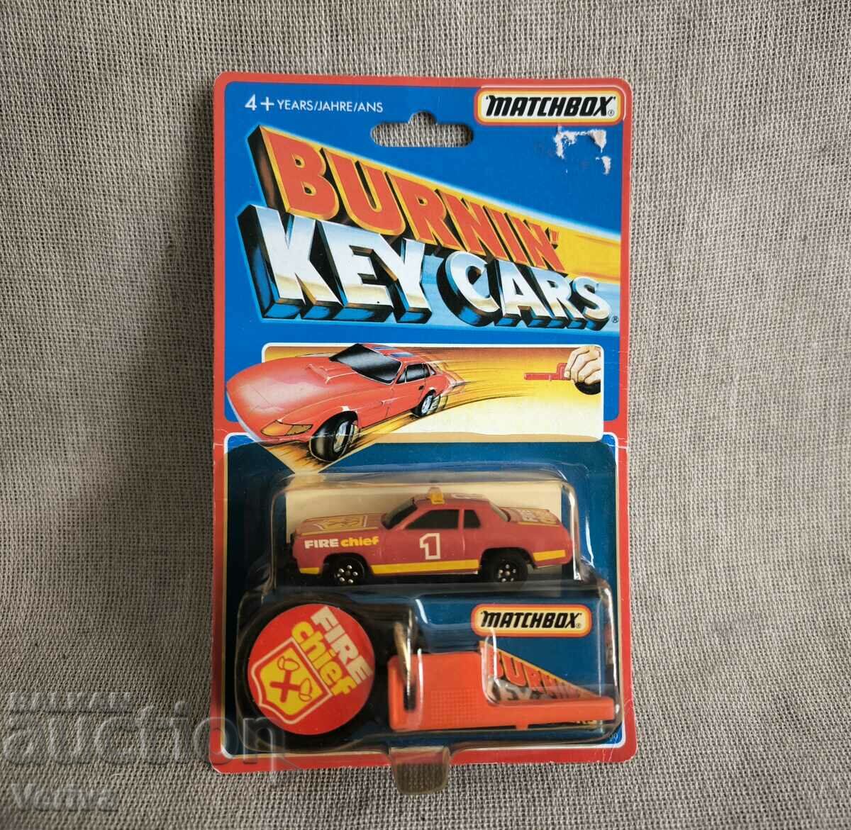RRR - 1983 Matchbox - The Burning Car, cutie originală!