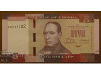 5 DOLLARS 2013 LIBERIA - UNC