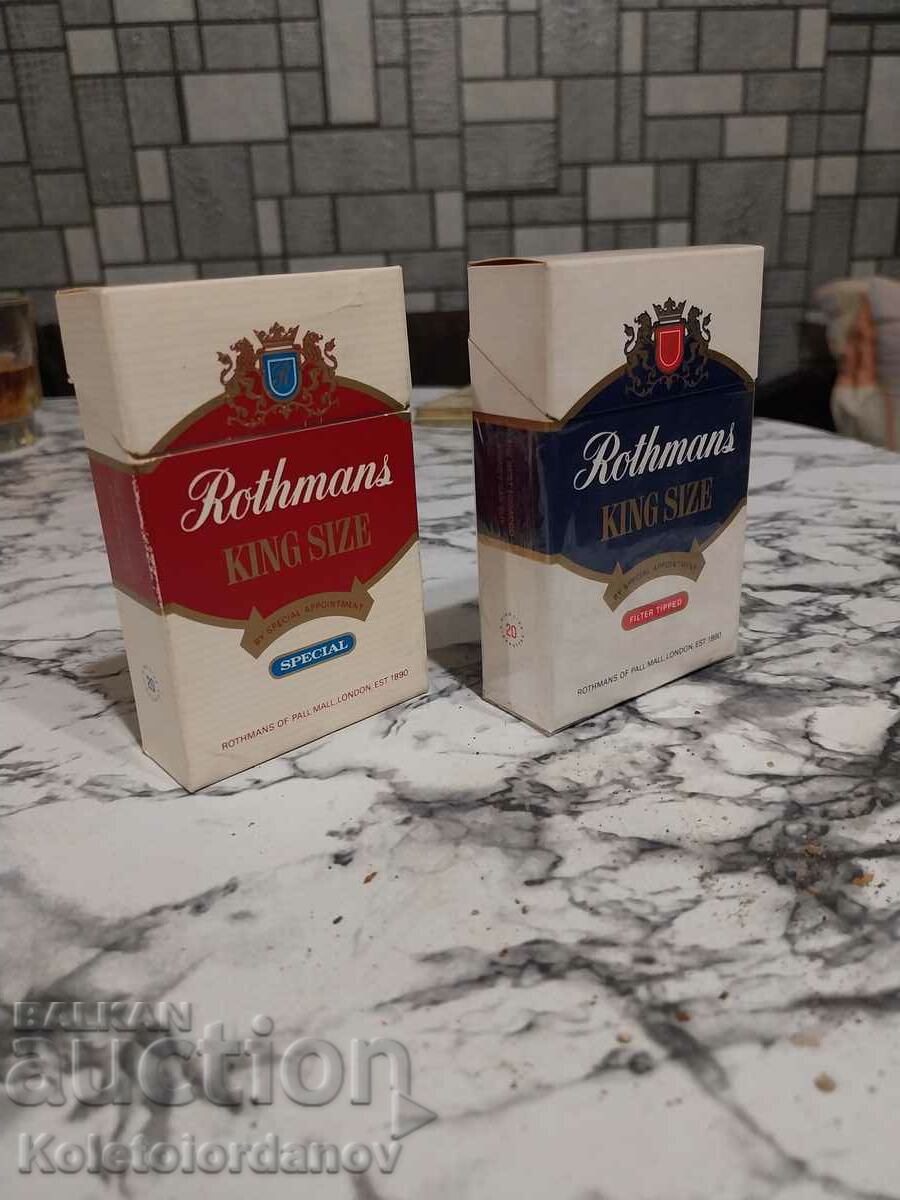2 Rothmans cigarette boxes