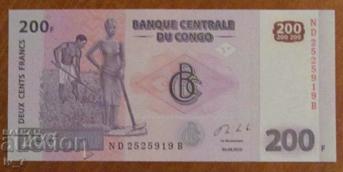 200 FRANC 2013, CONGO - UNC