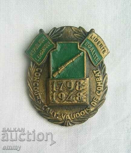Badge Switzerland 1798-1948 - Battle Race, Canton of Lehman