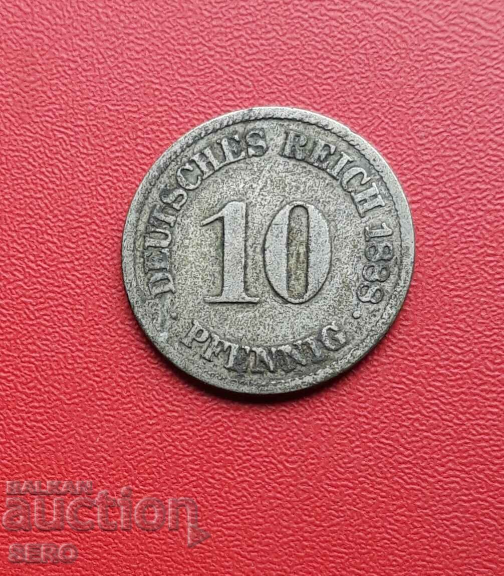 Germania-10 Pfennig 1888 A-Berlin