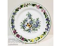 Royal Worcester porcelain plate design Botanical Herbs.