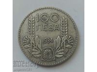 100 лева сребро България 1934 -  сребърна монета #71