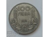100 лева сребро България 1934 -  сребърна монета #75