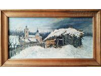 Ζωγραφική "Χειμώνας", Τέχνη. A. Larionov, 1989