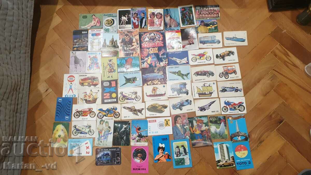 Old calendars - 65 pieces