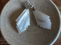 SILVER EARRINGS with natural mother of pearl, stamps available