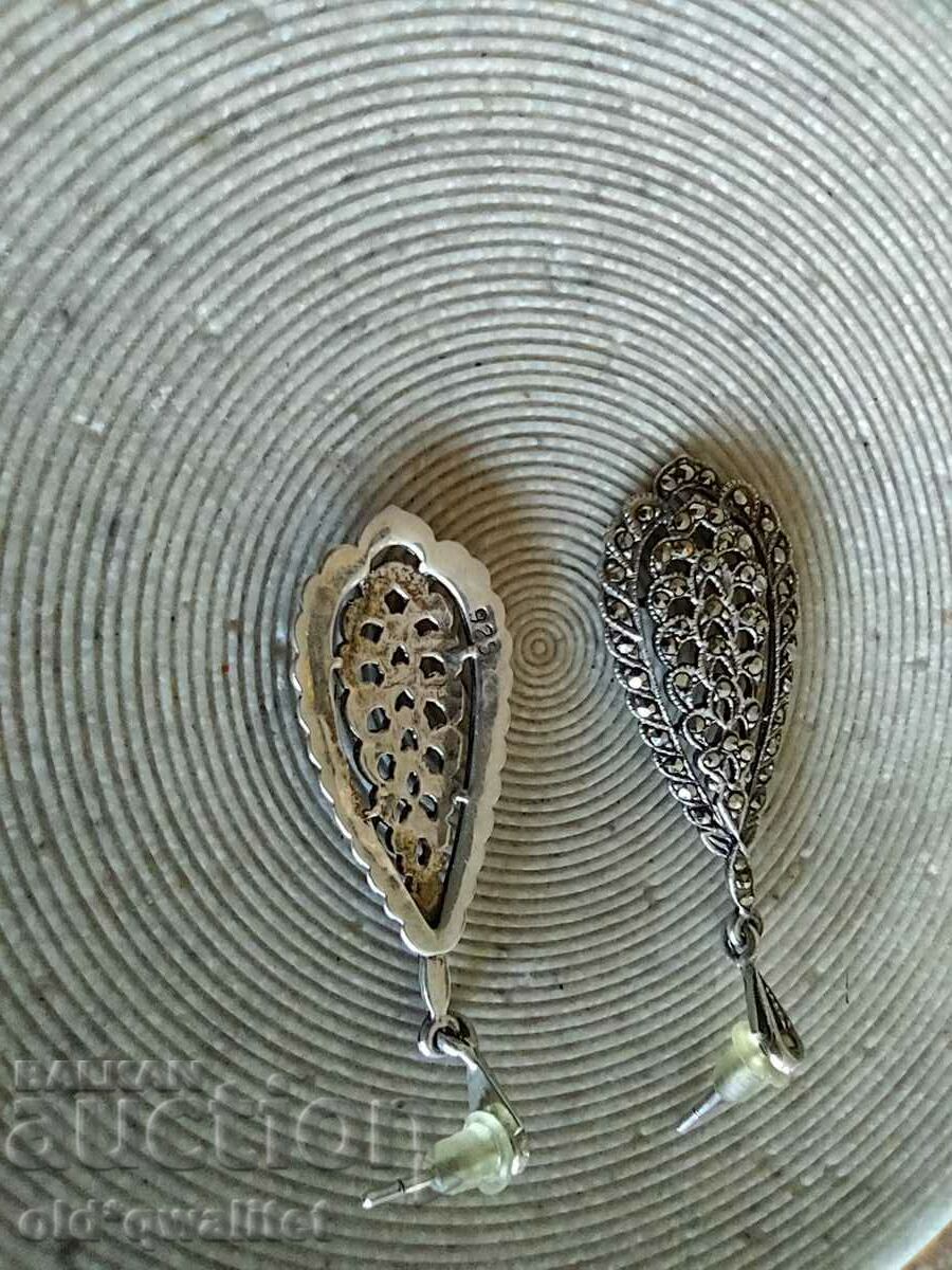 Δημοπρασία ΑΣΗΜΕΝΙΑ ΣΚΟΥΛΑΡΙΚΙΑ με μαρκασίτη, σταμπωτό, πολύ κομψά