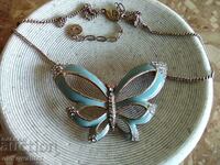 Necklace/Necklace/Jewelry, Butterfly, Pilgrim, Stamps