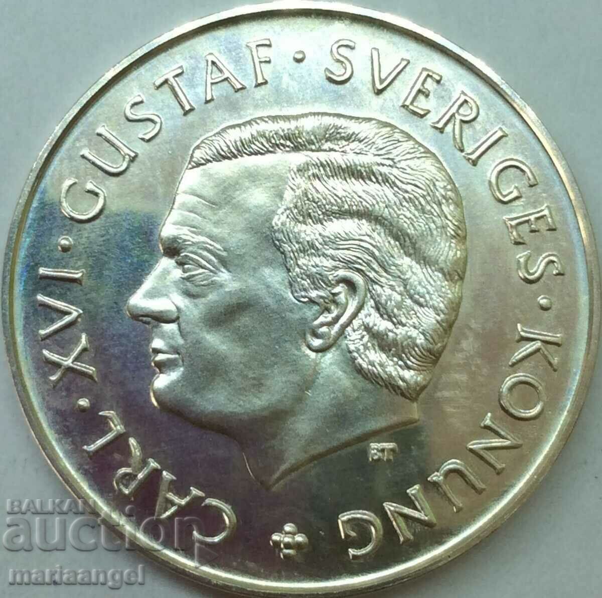 Σουηδία 100 κορώνες 1988 Karl XVI Jubilee 16,14 g ασήμι