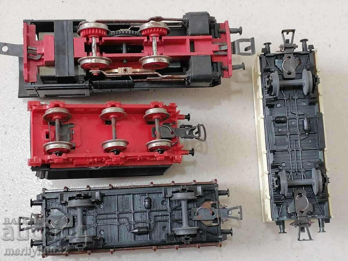 Children's toy train PIKO set locomotive wagon rails - 5