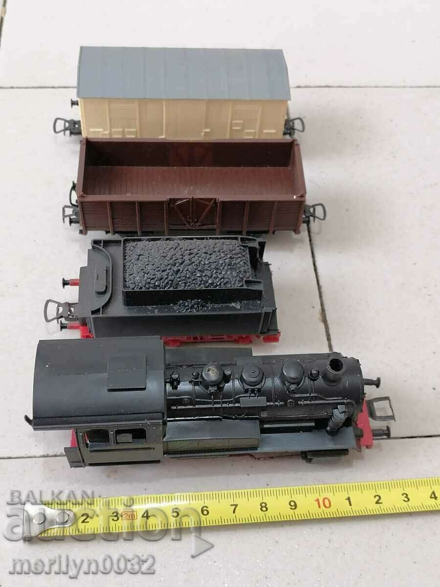 Children's toy train PIKO set locomotive wagon rails - 6